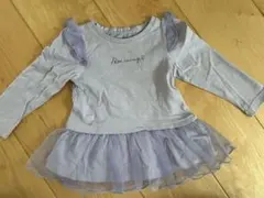 anyfam 2枚セット 裾チュールロンT 肩フリルロンT