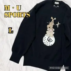 ✨美品✨ MU SPORTS レディース ニット セーター　ゴルフ　刺繍　犬