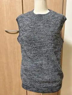 美品　GU ノースリーブ ニットベスト グレー系　L size