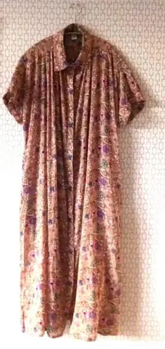 ★美品★　新品インド綿ワンピース　h.b　半袖　ロングカーディガン　Lサイズ相当