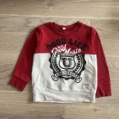 グラフィックトレーナー 赤/クリーム 95センチ