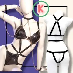 セクシー　コスプレ　エナメル　光沢　ハイレグ　レオタード　SM ボンテージ　Kのサムネイル
