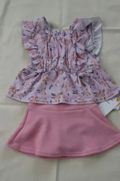 フラワープリント セパレート水着 120cm