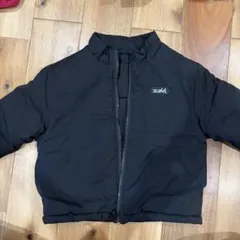 ブラックダウンコート 中綿入り