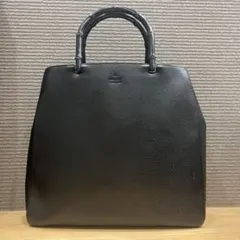 美品 GUCCI グッチ バンブートートバッグ ブラック レザー