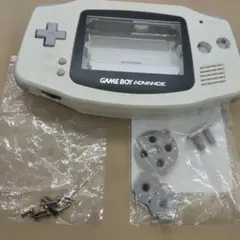 Nintendoゲームボーイアドバンス ホワイト 純正シェル　新品ゴムパッド付