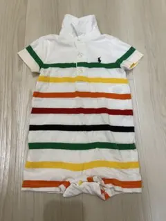 値下げ‼️Ralph Lauren ストライプロンパース 9M