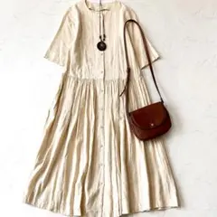 美品♪アーガ◇スコットクラブ◇ノースリーブギャザーワンピース