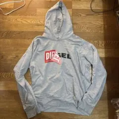 DIESEL グレー フード付きパーカー