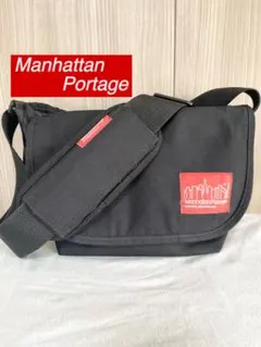 美品 マンハッタンポーテージ ショルダーバッグ ブラック ナイロン 定番