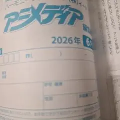 アニメディア　2026年6月号　プレゼント応募ハガキのみ