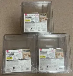 ダイソー 透明コレクションケース 組み立てタイプ 3個 前開き扉