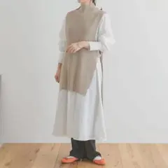 アーバンリサーチ　ニットベストレイヤードワンピース