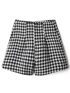 千鳥柄ハイウエストショートパンツ[ac2032]