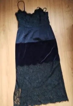 JILLSTUART　ネイビーレースベロアパーティードレス