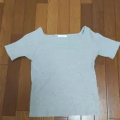 LOWRYS FARM リブ 半袖 Tシャツ グレー Lサイズのサムネイル