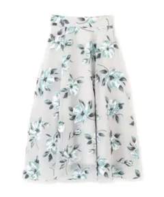 プロポーションボディドレッシング ラバーフラワーフレアスカート グリーン S