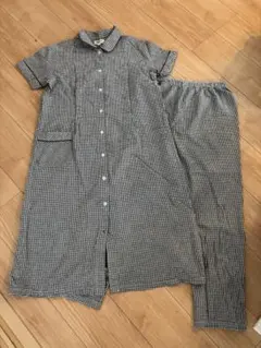 妊婦　マタニティ　パジャマ　ワンピース　パンツ　M 授乳口つき　半袖