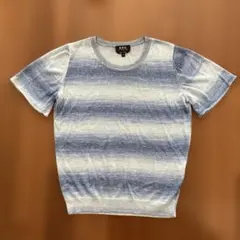 A.P.C. 반소매 니트 그라데이션 블루 M