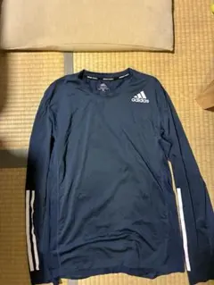 adidas TECHFIT 長袖トレーニングシャツ M ネイビー