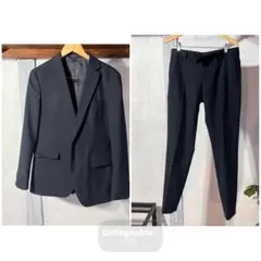 黒のブレザーとパンツセット　メンズスーツ　ＸＬ　上下セット
