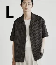 CLASSIC PLAID BOX H/S SHIRT ダークブラウン　Lサイズのサムネイル