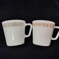 2個セット！美品！70s オールドパイレックスPYREX マグカップ USA USA 2個セット！美品！70s オールドパイレックスPYREX マグカップ
