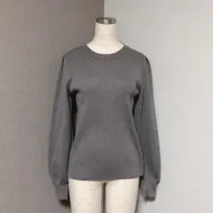 ディスコート 袖 タック リブ ニット モカ