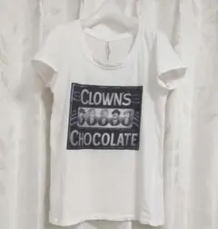 スナオクワハラ 半袖カットソー M ピエロ柄 フレンチパフスリーブ Tシャツのサムネイル