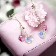 ➄ピアス・クリスタルハートピアス・アドバンスト・クリスタル