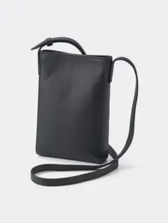 【新品】GU リアルレザーミニショルダーバッグ ブラック