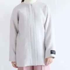 Techichi ウールミドルノーカラーコート