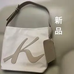 ポーチ付 新品 Kitamura キタムラ 本革ビッグロゴ入り ショルダーバッグ