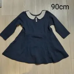 GITA ネイビー 襟付きワンピース 90cm フォーマル