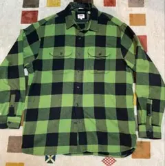 Levi's 緑黒チェックネルシャツ