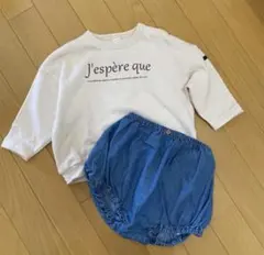 teteatete テータテート トレーナー×デニムかぼパン セットアップ