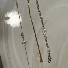 ゴールド チェーン ブレスレット3個セット