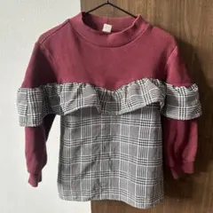 après les cours フリル付き長袖カットソー 100