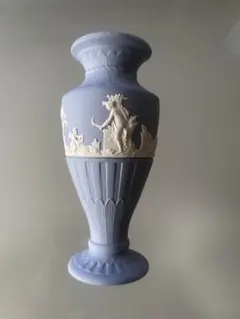 WEDGWOOD ジャスパーウェア ブルー 花瓶 フラワーベース - メルカリ
