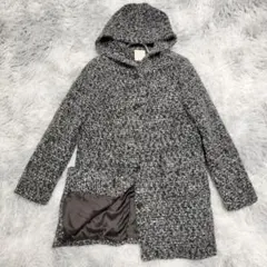 【スタジオクリップ】ロングコート(M)アウター フードあり ウール