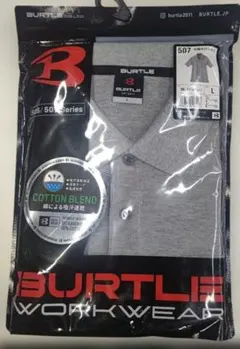 BURTLE 507 半袖ポロシャツ ミドルグレー Lのサムネイル