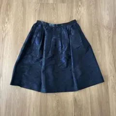 UNITED ARROWS ネイビー ひざ丈スカートのサムネイル