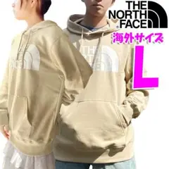 ノースフェイス メンズ パーカー 海外L 日本LL相当 ベージュ 新品 HD