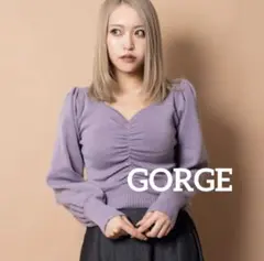 【美品】♡GORGE♡ゴージ　ドロストパワショルニット