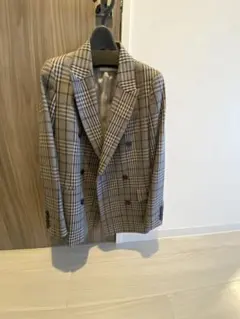 UNITED ARROWS チェック柄 テーラードダブル ジャケット