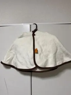 フリース フード付きポンチョ アイボリー