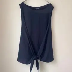 セール⭐️LAUTREAMONT ネイビー ノースリーブ トップス　38 即日発送