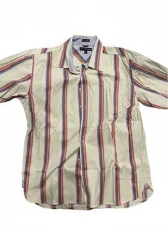 80sTommy Hilfiger ストライプ長袖シャツ XL