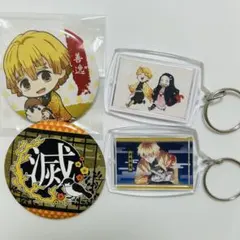 鬼滅の刃 善逸 缶バッジ 2個セット＋おまけ付き