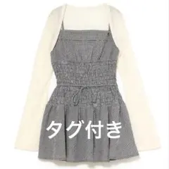 ANDMARYBetty shirring mini dress BLACK - メルカリ